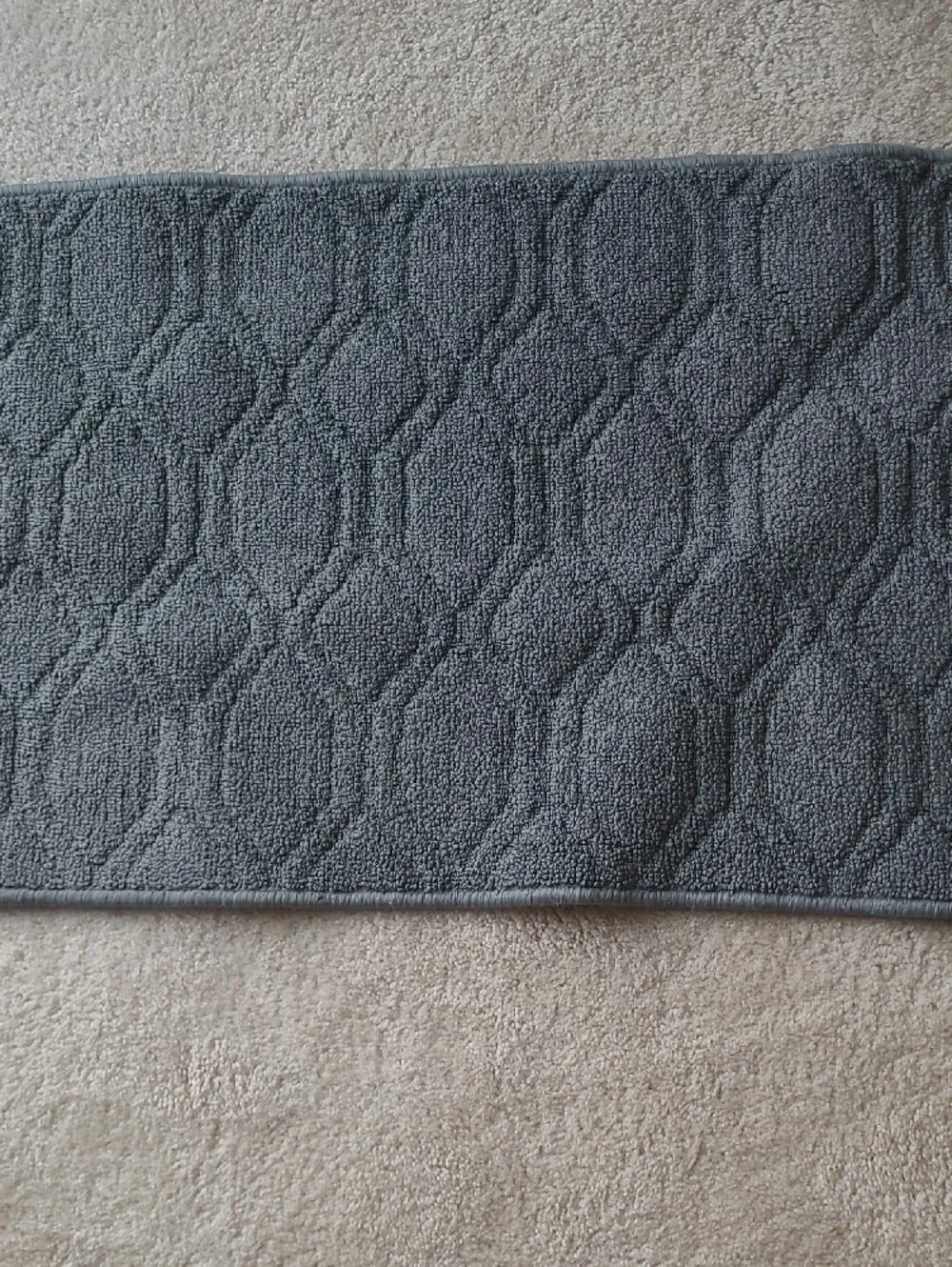Gray Textured Throw Rug